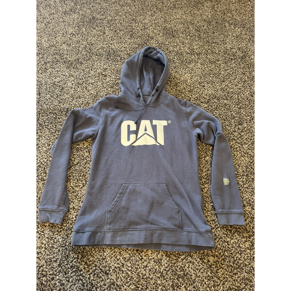 CAT Women's H2O Pullover Hoodie Faded Navy M Water Resistant Drawcord Protection